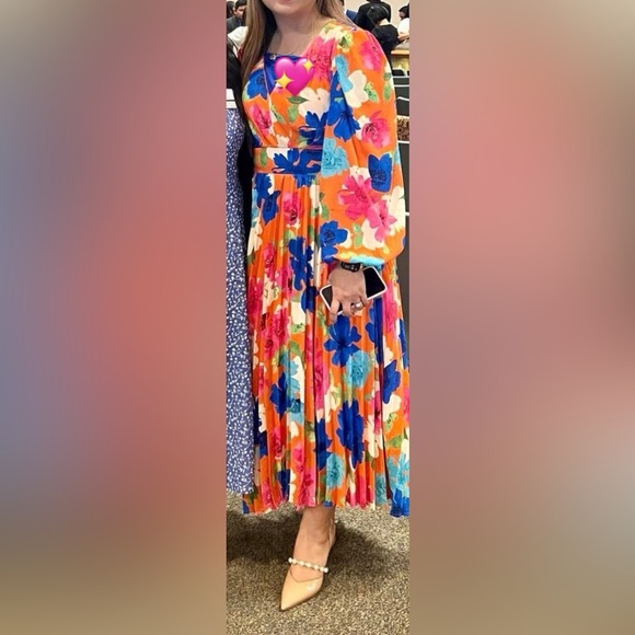 FLOWERS WOVEN MIDI DRESS ✨ - Picture 2 of 5